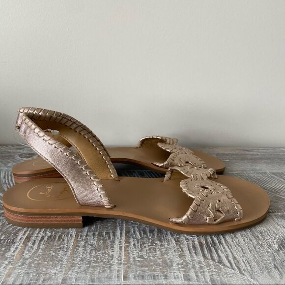 Nwob-jack Roger’s Liliana Metallic Slingback Sandals (Size:7) - Picture 4 of 8